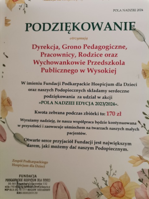 "Pola Nadziei" - Wiosna 2024 - Obrazek 1