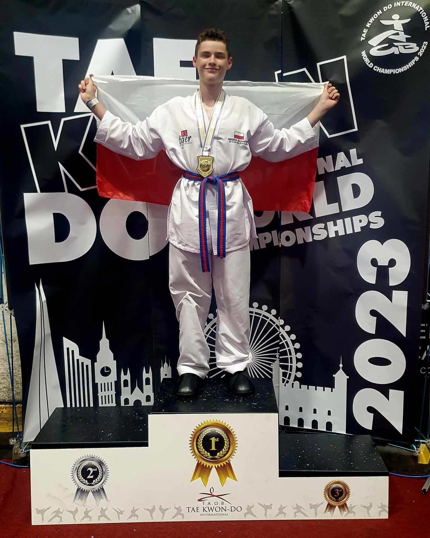 Nikodem ze złotym medalem XIII Mistrzostwach Świata Teakwondo International! - Obrazek 1
