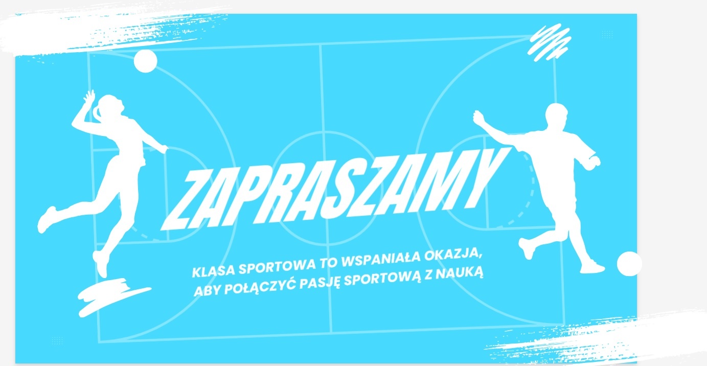 Plakat pt. "Projekt klas sportowych".