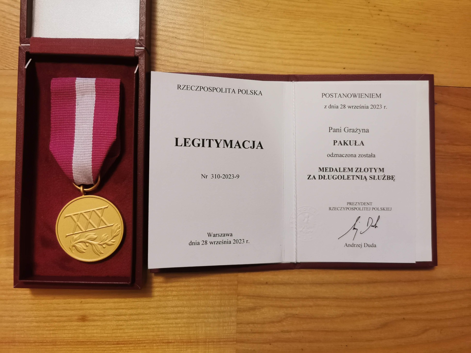Złoty Medal za Długoletnią Służbę - Obrazek 3