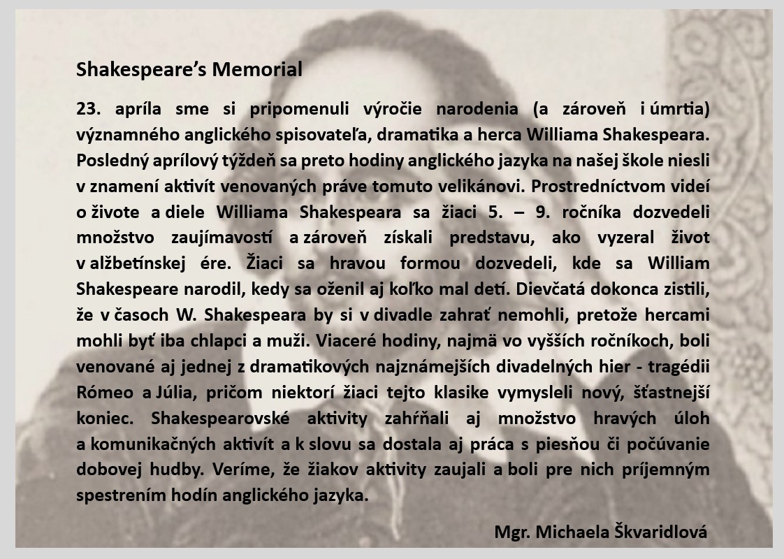 Shakespeare’s  Memorial - Obrázok 1