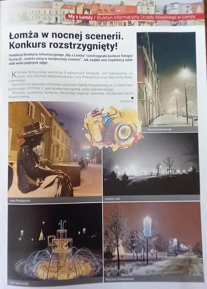 Sukces w konkursie fotograficznym  "Łomża nocą w świątecznej scenerii". - Obrazek 1