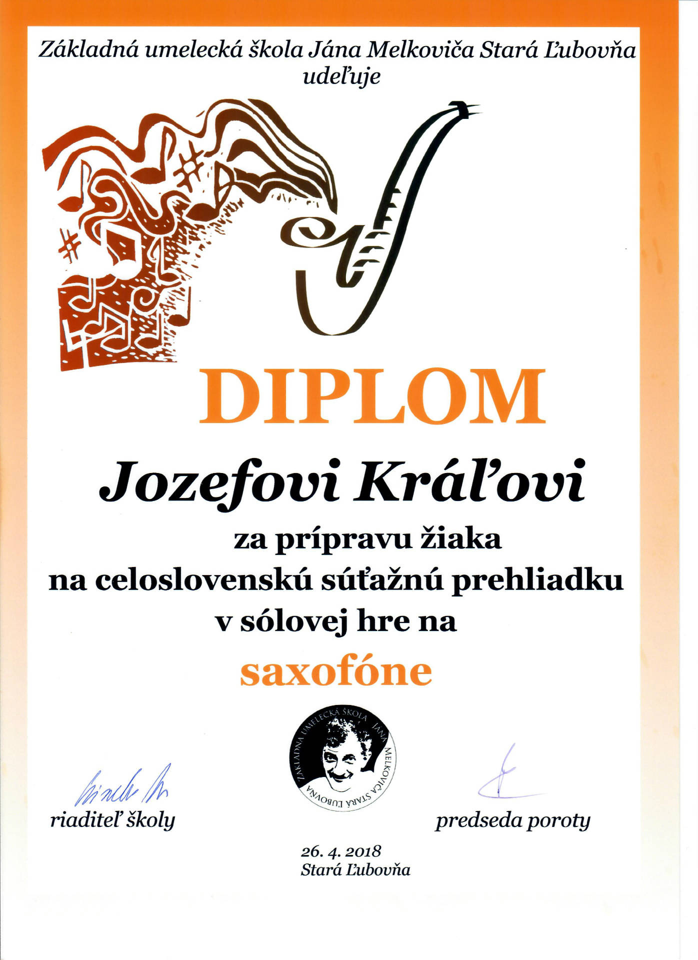 Saxofónová súťaž - Stará Ľubovňa 2018 - Obrázok 1